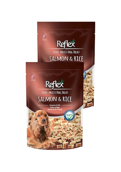 Semi Moist Somonlu Ve Pirinçli Köpek Ödül Maması 150 Gr İkili Paket