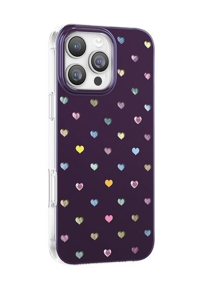 İphone 16 Pro Max Uyumlu Kılıf M-safe Şarj Özellikli Zore Paris Axen Sert Pc Kapak Mürdüm