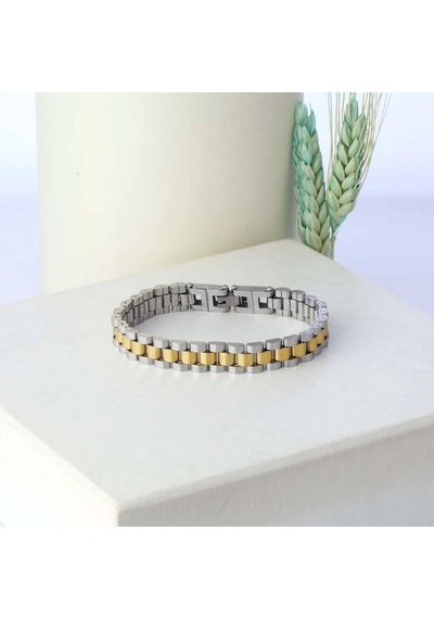 Moncuk Design Sarı Beyaz Ful Çelik Bileklik 33511g1d2m Sarı