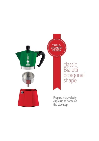Bıalettı Moka Express Trıcolore 3 Cup. Italy