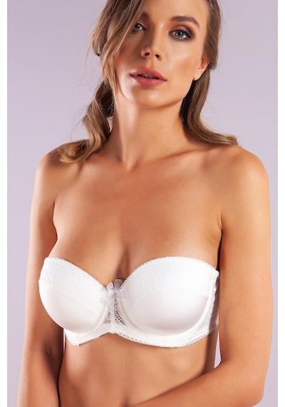 Lenaca Gala Balconette Foam Cup Bra, Ekru Konforlu Ve Şık Sütyen, Strapless Çok Renkli