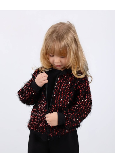 Miniko Kids Kız Çocuk Bayramlık Hırkalı Pullu Badili İspanyol Taytlı Takım Kırmızı Miniko Kids Kız Çocuk Bayramlık Hırkalı Pullu Badili İspanyol Taytlı Takım Kırmızı
