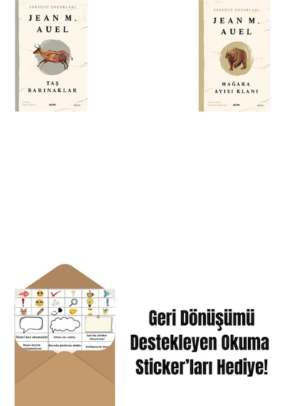 Yeryüzü Çocukları 5 - Taş Barınaklar + Yeryüzü Çocukları 1 - Mağara Ayısı Klanı + Okuma Sticker'ları