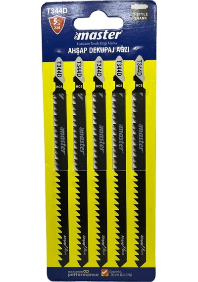 Ahşap Dekupaj Ağzı Uzun 5'li T344d