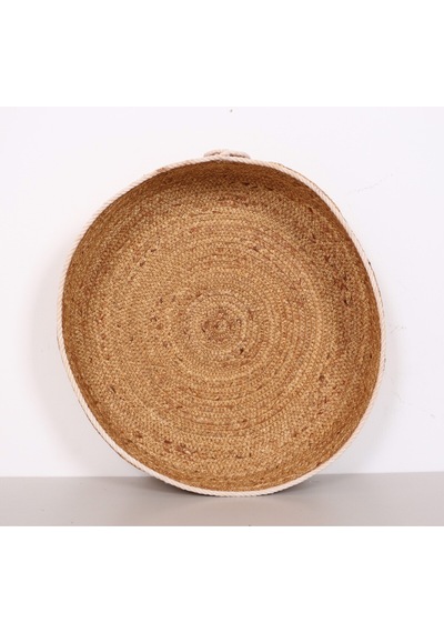 Azelya 50x13 Cm Su Sümbülü Sepet& Duvar Tabağı Bej