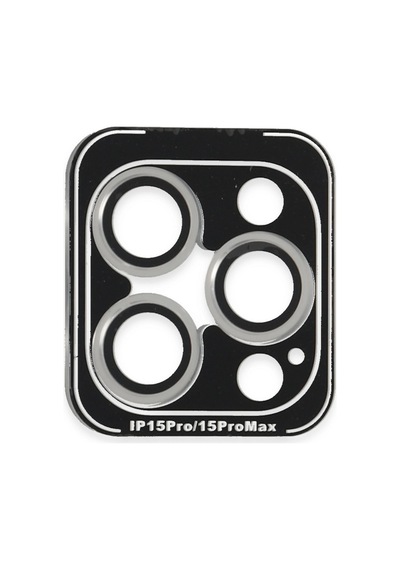 Joko Apple iPhone Uyumlu  15 Pro Max Pvd Metal Kamera Lens - Gümüş