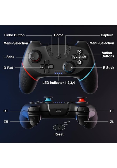 Kablosuz Pc Joystick Wireless Oyun Kolu Nintendo İçin Oyun Kolu S
