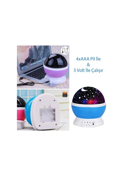 Starmaster Klc-03 Yıldız Yansıtmalı Küre Tip Gece Lambası