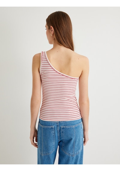 Koton Tek Omuz Üst Ribanalı Pamuklu Slim Fit Kırmızı Çizgili 4sak10689ek Kırmızı Çizgili Koton Tek Omuz Üst Ribanalı Pamuklu Slim Fit Kırmızı Çizgili 4sak10689ek Kırmızı Çizgili