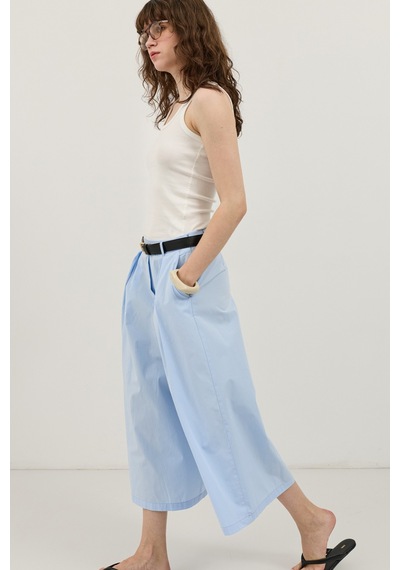 Antioch Pileli Culotte Pantolon Mavi