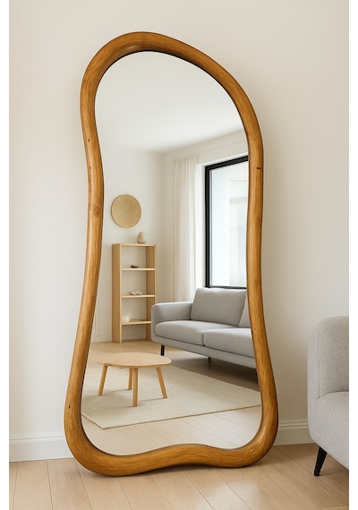 Enc Home Lauma Ayaklı Ağaç Boy Aynası 180x80 Kahverengi