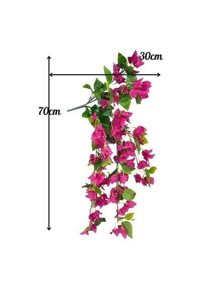 Yapay Çiçek Fuşya Begonvil Çiçeği 8dallı 70cm Sarkan Çiçek