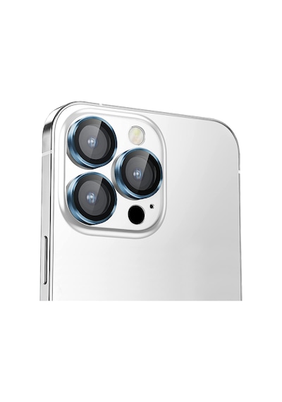 Buff Apple Uyumlu iPhone 13 Pro / 13 Pro Max Kamera Metal Lens Koruyucu Lacivert