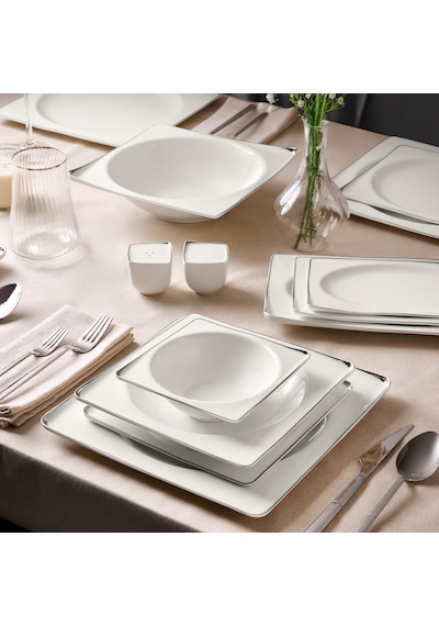 Aryıldız Crystal İxir Platin 56 Parça 12 Kişilik Yemek Takımı Renkli