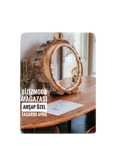 Ayna Doğal Ham Ağaç Özel Tasarım Ayna Bohem Ayna Ahşap