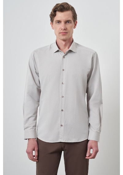 Morven Erkek Vizon Slim Fit İtalyan Yaka Gömlek 25mc004022405 Vizon Vizon