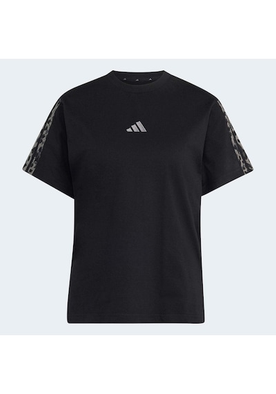 Adidas Seasonal Essentials Animal Print Kadın Siyah Tişört Kh1550
