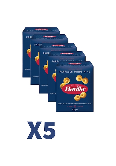 Barilla Fiyonk / Farfalle Tonde Makarna 5 x 500 G