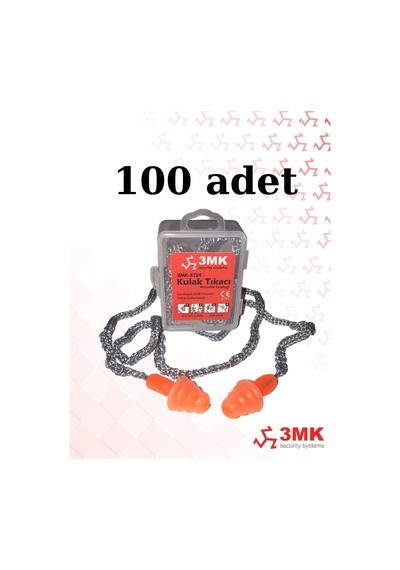 3MK-KT24 Çam Tipi Kordonlu Kulak Tıkacı 100 Adet