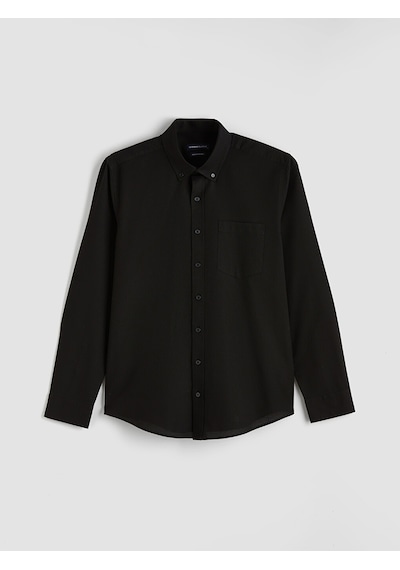Lcwaıkıkı Classic Siyah Regular Fit Oxford Erkek Gömlek