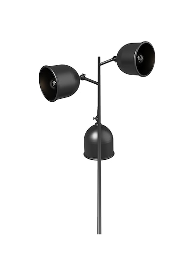 Flexart Modern 3 Başlıklı Siyah Metal Lambader Siyah