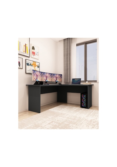 Kerva L Çalışma Masası Ofis Masası Oyuncu Masası Köşe Masa Antrasit - Antrasit Antrasit-antrasit Kerva L Çalışma Masası Ofis Masası Oyuncu Masası Köşe Masa Antrasit - Antrasit Antrasit-antrasit