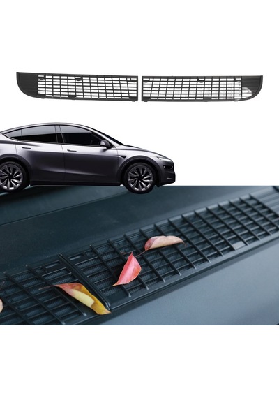 Tesla Juniper Ön Kaput Hava Alma Koruyucu Kapağı 2 Adet Mat Siyah