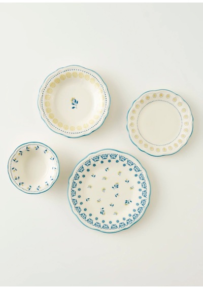 Bella Maison Mabel Stoneware 24 Parça 6 Kişilik Yemek Takımı Mavi Mavi