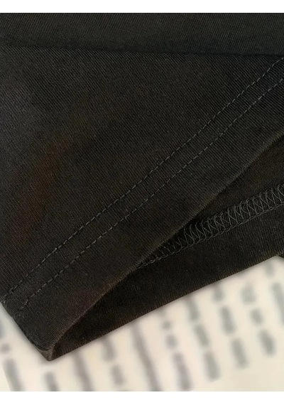 Assema Kadın Newtro Baskılı Oversize Bisiklet Yaka T-shirt - Siyah Çok Renkli