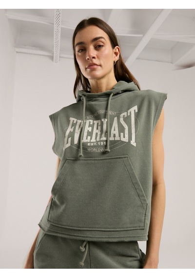 Everlast Authentic Boxing Wmn Oversize Haki Kadın Kolsuz Sweatshirt Haki