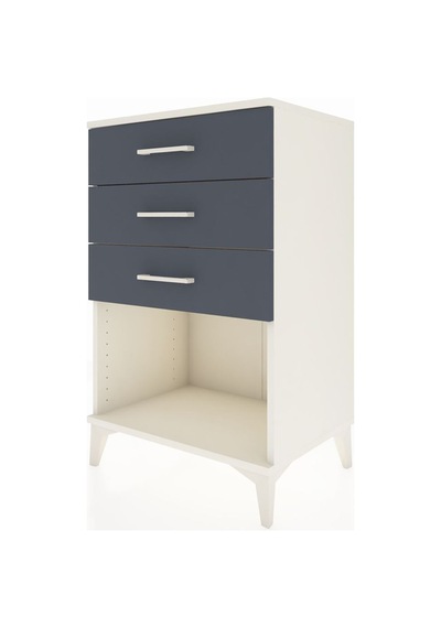 Hyperion Komodin 3 Çekmeceli 60x44x96 Aytaşı-antrasit Aytaşı
