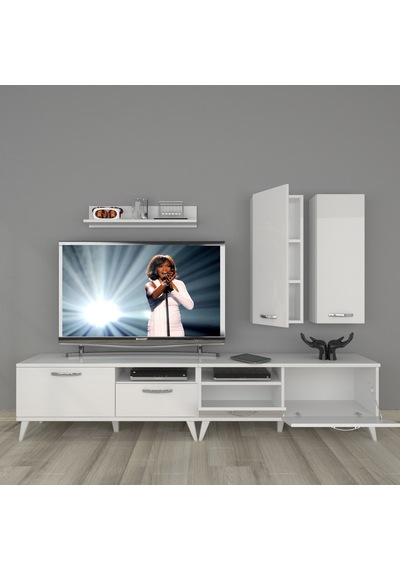 Decoraktiv Eko 5220d Slm Retro Tv Ünitesi Tv Sehpası Beyaz