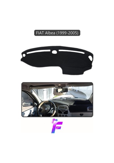 Fıat Albea 1999-2005 Araca Özel Torpido Örtüsü Ön Göğüs Kılıfı Tam Koruma Oto Aksesuar E48 Siyah