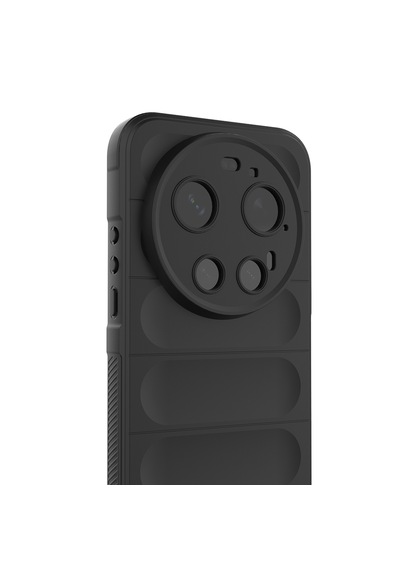 Xiaomi 17 Ultra Kılıf Kamera Korumalı Darbe Emici Esnek Tpu Oyuklu Arka Yüzey Tasarımlı Silikon Kapak Siyah