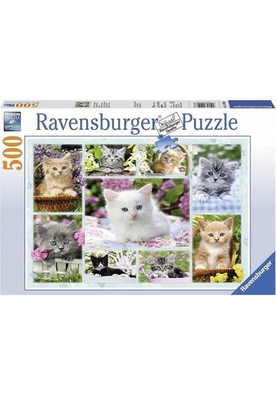 Ravensburger Puzzle 500 Parça Sepette Kedi.