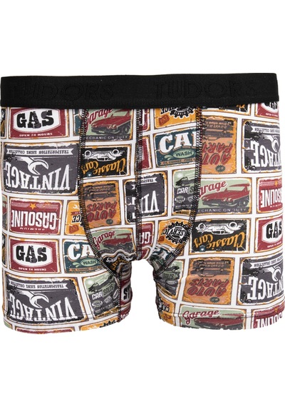 Tudors Erkek 10'lu Likralı Pamuklu Esnek Kumaş Premium Seri Boxer-42276 Çok Renkli