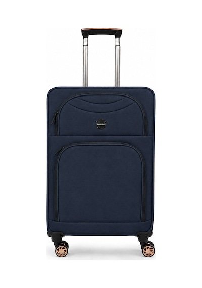 Fossil Unisex Kumaş Orta Boy Ultra Hafif Şifreli Körüklü Kendi Etrafında Dönebilen Valiz 010-02 Lacivert