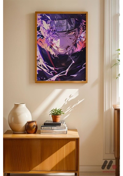 Naruto Sage Mod Anime Poster, Ahşap Çerçeveli Duvar Tablosu - Anime Severlere Özel Hediye