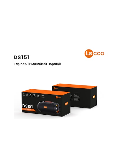 Lecoo DS151 80W Kablosuz Bluetooth 5.0 RGB IPX5 TWS Taşınabilir Hoparlör