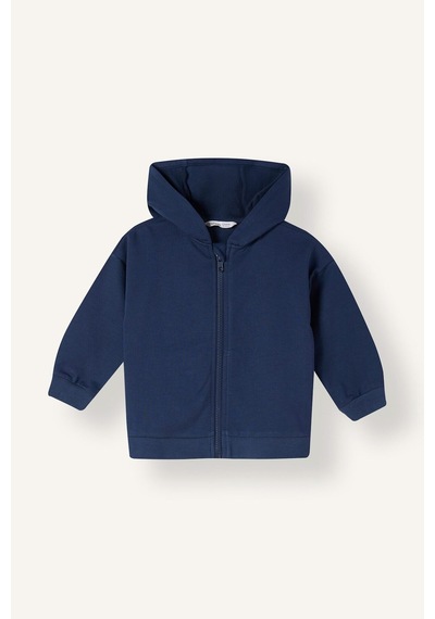 Defacto Kapüşonlu Fermuarlı Sweatshirt Hırka Erkek Bebek I0426a526aunv256 Lacivert-nv256