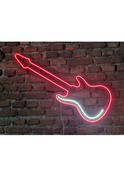 Gitar Neon Ledli Duvar Aydınlatması