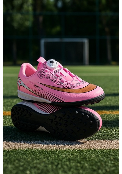 Mini Bonito Üniseks Yeni Nesil Mekanizmalı Futbol Halı Saha Ayakkabısı Pembe