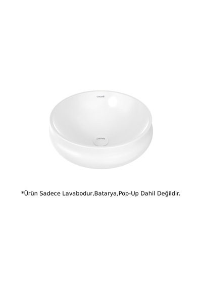 Creavit GO140 Gordo Tezgah Üstü Çanak Lavabo 40 CM - Beyaz
