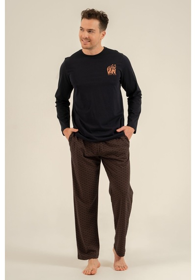Arnetta Baba Oğul Bear Club Lacivert Uzun Kol Pijama Takım Ar3824-a-v1 Ar3824-a-v1