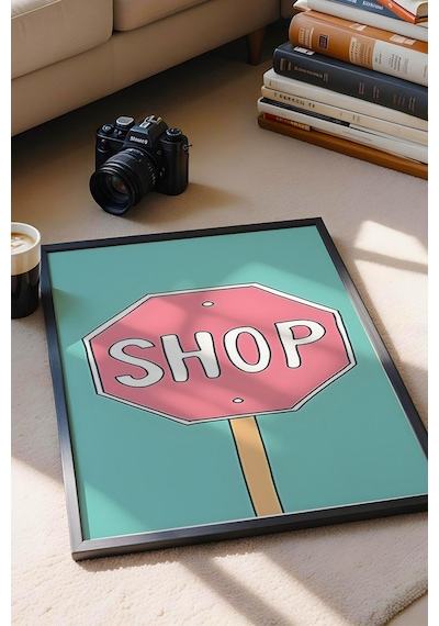 Shop Tabelası Çerçeveli Tablo - Pop Art Poster Tablo
