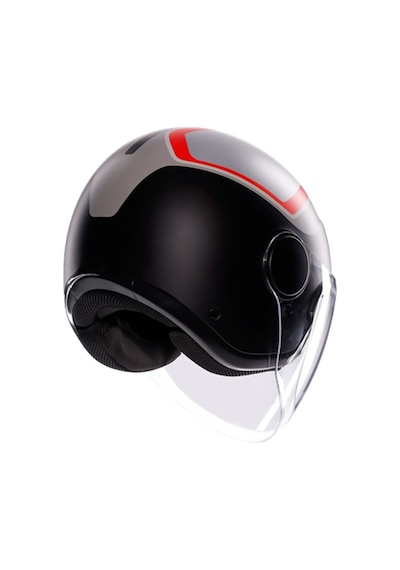 Agv Eteres Scaglıerı Matt Frey Açık Kask Kırmızı Siyah