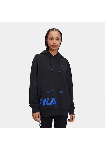 Siyah Fila Kapşonlu Sweatshirt Embroidery Detail Su411113 Siyah