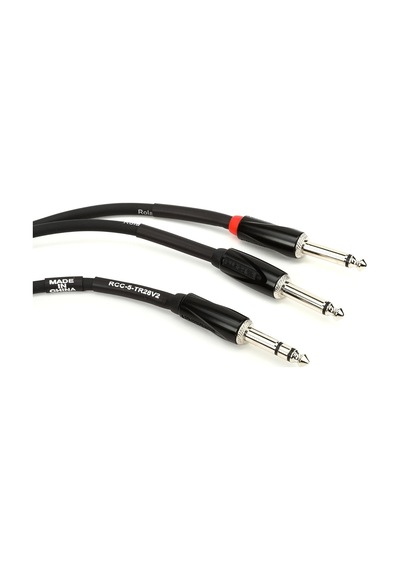 Black-serisi Bağlantı Eklemesi/split Kablo 6, 3-mm-trs- 2x 6, 3-mm Jak, Uzunluk: 3m Rcc-10- Standart