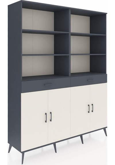Hyperion Gardrop 10 Raflı 2 Çekmeceli 4 Kapaklı 176x44x221 Antrasit-aytaşı/antrasit Beyaz Hyperion Gardrop 10 Raflı 2 Çekmeceli 4 Kapaklı 176x44x221 Antrasit-aytaşı/antrasit Beyaz