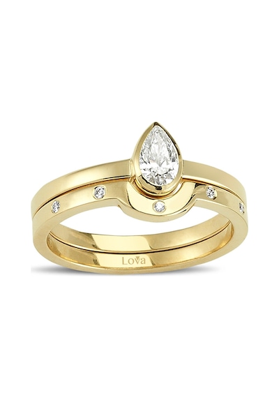Lova Toplam 0,33 Karat Damla Pırlanta Tektaş Yüzük - 1040098